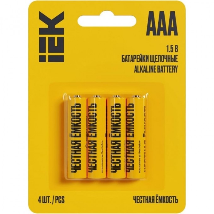 Батарейка щелочая IEK Alkaline Optima LR03/AAA (4шт/блистер) ABT-LR03-OP-L04 Батарейка щелочая IEK Alkaline Optima LR03/AAA (4шт/блистер) ABT-LR03-OP-L04