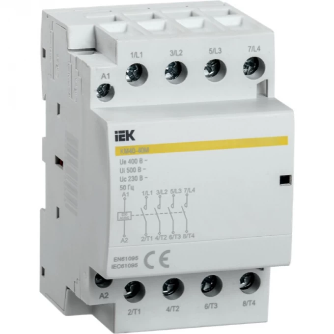 Контактор модульный IEK КМ40-40М AC/DC - MKK21-40-40 Контактор модульный IEK КМ40-40М AC/DC - MKK21-40-40