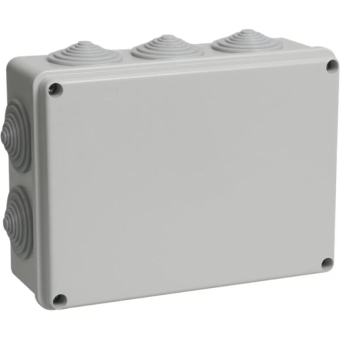 Коробка распаячная IEK КМ41244 для открытой проводки 190х140х70мм IP55 (RAL 7035, 10 гермовводов) - UKO11-190-140-070-K41-55 Коробка распаячная IEK КМ41244 для открытой проводки 190х140х70мм IP55 (RAL 7035, 10 гермовводов) - UKO11-190-140-070-K41-55