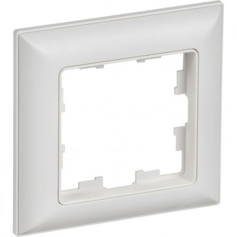 Рамка 1-местная IEK BRITE BR-M12-12-K91 РУ-1-БрАБ арктич. бел./бел.