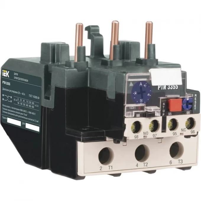 Реле IEK РТИ-2355 электротепловое 28-36А - DRT20-0028-0036 Реле IEK РТИ-2355 электротепловое 28-36А - DRT20-0028-0036