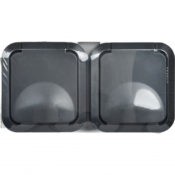 Розетка 2-местная горизонтальная IEK TORS 16А IP55 графит TS-R26-16-55-G-K53 Розетка 2-местная горизонтальная IEK TORS 16А IP55 графит TS-R26-16-55-G-K53