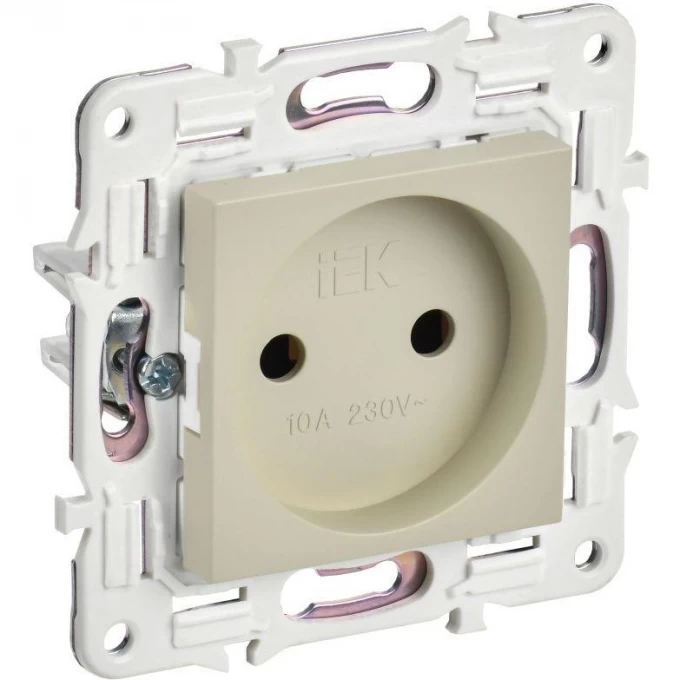 Розетка IEK SKANDY SK-R02B 10А без заземления/без шторок, бежевый SK-R10-10-K10 Розетка IEK SKANDY SK-R02B 10А без заземления/без шторок, бежевый SK-R10-10-K10