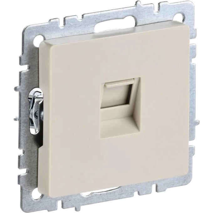 Розетка компьютерная IEK BRITE RJ45 кат.5E РК10-БрКр бежевый - BR-K10-1-K10 Розетка компьютерная IEK BRITE RJ45 кат.5E РК10-БрКр бежевый - BR-K10-1-K10