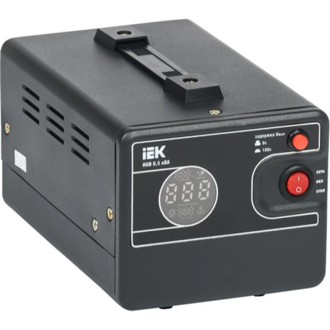 Стабилизатор напряжения переносной IEK HUB 0,5кВА - IVS21-1-D05-13 Стабилизатор напряжения переносной IEK HUB 0,5кВА - IVS21-1-D05-13