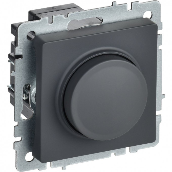 Светорегулятор поворотно-нажимной IEK BRITE 600Вт СС10-1-0-БрГ графит BR-D20-0600-K53 Светорегулятор поворотно-нажимной IEK BRITE 600Вт СС10-1-0-БрГ графит BR-D20-0600-K53