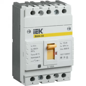 Выключатель автоматический IEK ВА44-33 3Р 100А 15кА - SVA4410-3-0100